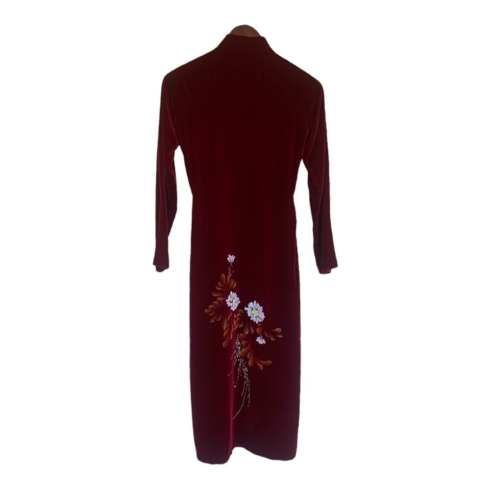 1990’s Velveteen cheongsam cocktail over dress - Picture 10 of 16